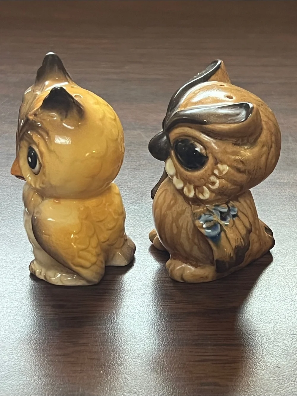 Vintage Ceramic Owl Salt and Pepper Shakers